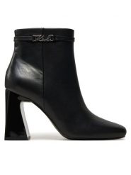KARL LAGERFELD Botki KL33150 Czarny. Czarne botki KARL LAGERFELD, bez wzorów, ze skóry, bez obcasa, na słupku, bez zapięcia. Za 569.99 zł.