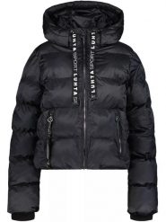 Płaszcz Zimowy Damski Luhta Jalonoja. Czarne kurtki narciarskie Luhta, na zimę, m, bez wzorów, z materiału, eleganckie, bez kaptura. Za 999.00 zł.