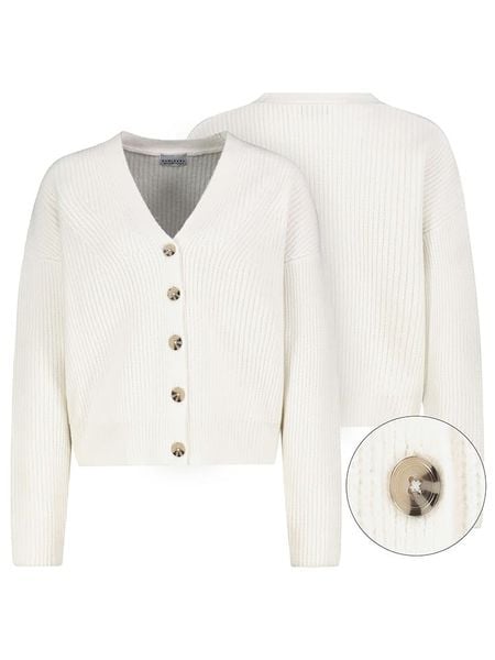 Sublevel Kardigan w kolorze białym rozmiar: S. Białe swetry Sublevel, s, bez wzorów, ze splotem, bez ramiączek. Za 113.63 zł.