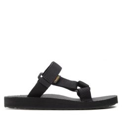 Klapki Teva. Czarne klapki Teva, bez wzorów, sportowe, bez obcasa, bez zapięcia. Za 229.99 zł.