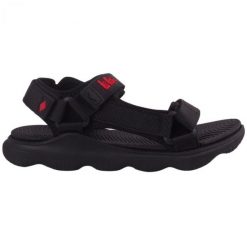 Sandały Lee Cooper W LCW-23-34-1695LA czarne. Czarne sandały bez wzorów, z materiału, z otwartym noskiem, bez obcasa, bez zapięcia. Za 201.50 zł.