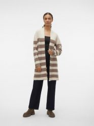 Vero Moda Kardigan w kolorze szarobrązowo-beżowym rozmiar: XS. Brązowe swetry Vero Moda, xs, bez wzorów, bez ramiączek. Za 52.79 zł.