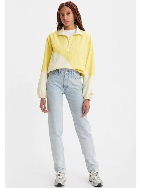 Levi's Dżinsy "80S" - Mom fit - w kolorze błękitnym rozmiar: W26/L30. Niebieskie jeansy Levi's, l, z aplikacjami, ze skóry, klasyczne, z podwyższonym stanem. Za 259.13 zł.