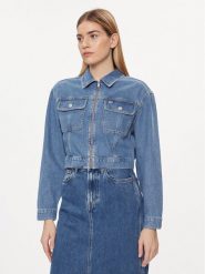 Tommy Jeans Kurtka jeansowa Claire DW0DW17656 Niebieski Regular Fit. Niebieskie kurtki Tommy Jeans, l, bez wzorów, z bawełny, bez kaptura. Za 379.99 zł.