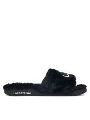 Lacoste Kapcie 52CFA0003 Czarny. Czarne kapcie Lacoste, bez wzorów, z materiału. Za 374.99 zł.