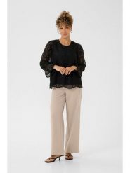 Cream Bluzka w kolorze czarnym rozmiar: 40. Czarne bluzki Cream, bez wzorów, z koronki, bez kołnierzyka, bez ramiączek. Za 165.99 zł.