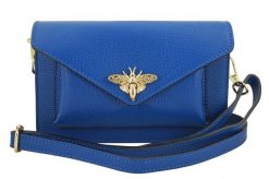Listonoszka skórzana BARBERINI'S chabrowa 955-30. Niebieskie shopper bag Barberinis, bez wzorów, ze skóry, eleganckie, bez dodatków. Za 209.99 zł.