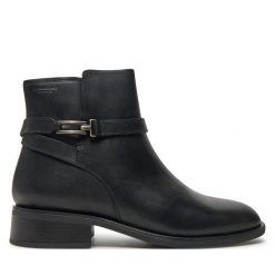 Botki Vagabond Shoemakers. Czarne botki Vagabond Shoemakers, bez wzorów, bez obcasa, na płaskiej podeszwie, bez zapięcia. Za 429.99 zł.