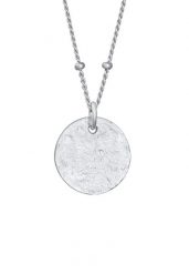 Elli Damska kula zawieszką płytkową młotkowaną srebro 925 Sterling SiIlver Naszyjniki 1 ct Damski. Szare naszyjniki Elli, z materiału, srebrne. Za 373.99 zł.