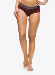 Figi termoaktywne Sensor Merino Air Panties. Czerwone figi Sensor, bez wzorów, ze skóry, z podwyższonym stanem. Za 98.99 zł.