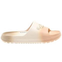 Klapki damskie Pepe Jeans Beach Slidecol. Czerwone klapki Pepe Jeans, bez wzorów, z jeansu, bez obcasa, bez zapięcia. Za 110.25 zł.