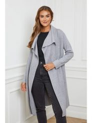 Soft Cashmere Kardigan w kolorze szarym rozmiar: 38/40. Szare swetry Soft Cashmere, bez wzorów, z kaszmiru, klasyczne, bez ramiączek. Za 205.45 zł.