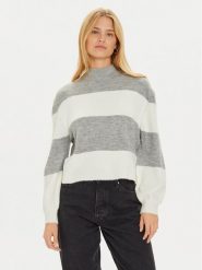 Brave Soul Sweter LK-230MOLLIEC Szary Loose Fit. Szare swetry Brave Soul, xl, bez wzorów, z syntetyku, bez ramiączek. Za 39.99 zł.