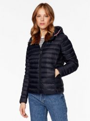 Tommy Hilfiger Kurtka puchowa Heritage WW0WW34299 Granatowy Regular Fit. Niebieskie kurtki Tommy Hilfiger, xxs, bez wzorów, z puchu, bez kaptura. Za 499.99 zł.