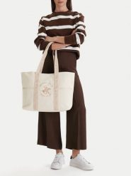 Beverly Hills Polo Club Torebka CWBEO-BHPC-L-018-09 Beżowy. Brązowe shopper bag Beverly Hills Polo Club, bez wzorów, z materiału, bez dodatków. Za 129.99 zł.