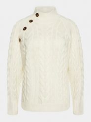 Brave Soul Sweter LK-248SKYE Écru Regular Fit. Swetry Brave Soul, l, bez wzorów, z wiskozy, bez ramiączek. Za 189.99 zł.