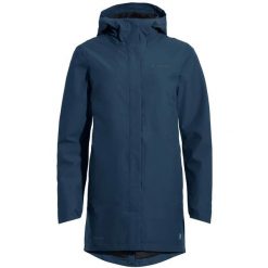 Parka damska z kapturem VAUDE Cyclist II. Niebieskie płaszcze Vaude, na zimę, s, bez wzorów, z materiału, biznesowe, z kapturem. Za 1,028.30 zł.