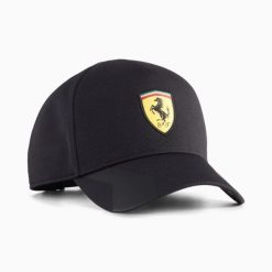 Czapka z daszkiem unisex Puma FERRARI czarna 02689102. Czarne czapki z daszkiem Puma, bez wzorów, z materiału, sportowe. Za 141.33 zł.