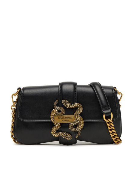 Just Cavalli Torebka 79RA4BA7 ZSA89 Czarny. Czarne listonoszki Just Cavalli, bez wzorów, ze skóry, bez dodatków. Za 519.99 zł.