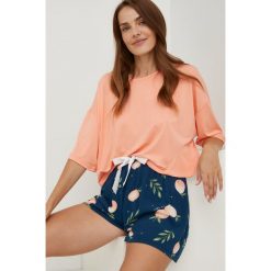 Answear Lab piżama damska kolor pomarańczowy. Brązowe piżamy Answear Lab, s, bez wzorów, bez kołnierzyka, bez ramiączek. Za 139.99 zł.