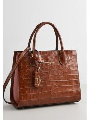 Maison héritage PARIS Skórzana torebka "Trip Croco" w kolorze jasnobrązowym - 30 x 24 x 15 cm rozmiar: onesize. Brązowe torebki klasyczne maison héritage PARIS, bez wzorów, z materiału, przez ramię, bez dodatków. Za 415.80 zł.