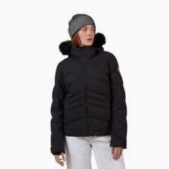 Kurtka narciarska damska Rossignol Staci Insulated. Czarne kurtki narciarskie Rossignol, na zimę, bez wzorów, bez kaptura, narciarskie. Za 1,460.80 zł.