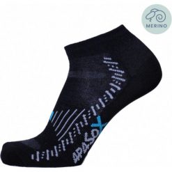 Skarpety turystyczne - Elbrus - Niski model skarpet sportowych. Czarne skarpetki APASOX, bez wzorów, z wełny. Za 86.95 zł.