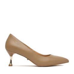 Czółenka MEXX. Brązowe czółenka Mexx, bez wzorów, bez obcasa, bez zapięcia. Za 349.99 zł.