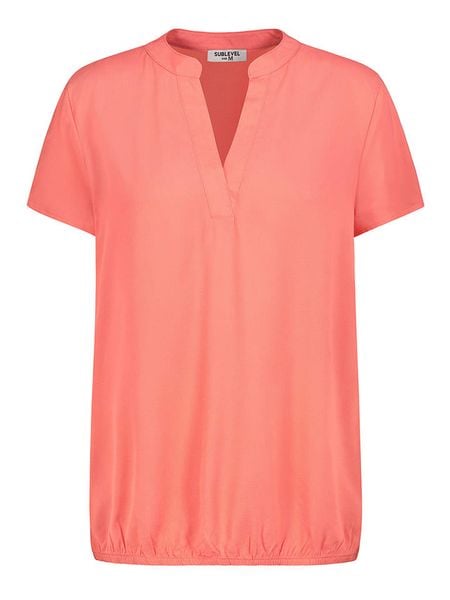 Sublevel Bluzka w kolorze łososiowym rozmiar: S. Pomarańczowe bluzki Sublevel, s, bez wzorów, z wiskozy, klasyczne, bez kołnierzyka, bez ramiączek. Za 39.31 zł.