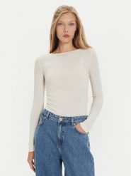 Lee Bluzka 112355203 Biały Slim Fit. Białe bluzki Lee, m, bez wzorów, z wiskozy, bez kołnierzyka, bez ramiączek. Za 99.99 zł.