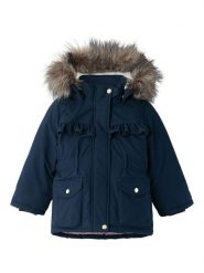 Name it Parka "Master" w kolorze granatowym rozmiar: 110. Niebieskie płaszcze Name it, bez wzorów, bez kaptura. Za 123.25 zł.