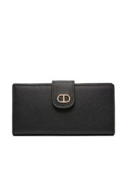 TWINSET Duży Portfel Damski 242TL8040 Czarny. Czarne portfele Twinset, bez wzorów, ze skóry. Za 429.99 zł.