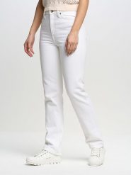 BIG STAR Dżinsy - Slim fit - w kolorze białym rozmiar: W29/L32. Białe jeansy BIG STAR, l, z aplikacjami, z bawełny, klasyczne, z podwyższonym stanem. Za 131.74 zł.