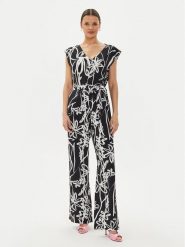Desigual Kombinezon Macroflor 24WWPWX0 Czarny Regular Fit. Czarne sukienki Desigual, m, bez wzorów, z wiskozy, bez kołnierzyka, bez ramiączek. Za 329.99 zł.