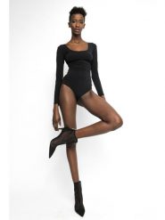 Sugarbird Body "Corali" | SB19AW3393602 / Corali | Kobieta | Czarny. Czarne body i gorsety Sugarbird, bez wzorów, z elastanu, bez ramiączek. W wyprzedaży za 299.00 zł.