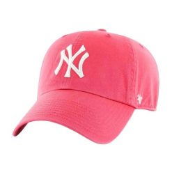 Czapka Z Daszkiem Clean Up New York Yankees. Czerwone czapki z daszkiem 47 Brand, bez wzorów. Za 151.99 zł.