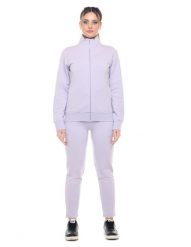 Bluza z bawełna z zamek błyskawiczny na co dzień. Niebieskie bluzy LEONE 1947 APPAREL, uniwersalny, bez wzorów, z bawełny, bez kaptura, na fitness i siłownię. Za 147.31 zł.
