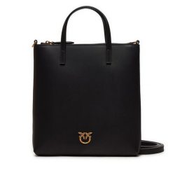 Torebka PINKO. Czarne shopper bag Pinko, bez wzorów, klasyczne, bez dodatków. Za 869.99 zł.