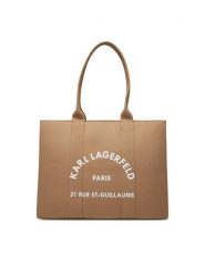 KARL LAGERFELD Torebka A1W50009 Brązowy. Brązowe torebki klasyczne KARL LAGERFELD, bez wzorów, z materiału, bez dodatków. Za 379.99 zł.