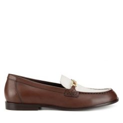 Mokasyny GINO ROSSI. Brązowe mokasyny Gino Rossi, bez wzorów. Za 224.99 zł.