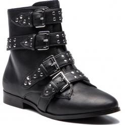 Botki GUESS - FJNIC4 ELE10 001. Czarne botki Guess, z aplikacjami, ze skóry ekologicznej. Za 339.00 zł.