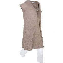 Długa tunika z kreszowanego materiału + legginsy 3/4 bonprix brunatny. Legginsy marki Nike. Za 109.99 zł.