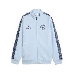 Młodzieżowa kurtka Manchester City KING Anthem PUMA. Niebieskia kurtki Puma, m, bez wzorów, młodzieżowe, bez kaptura. Za 339.00 zł.