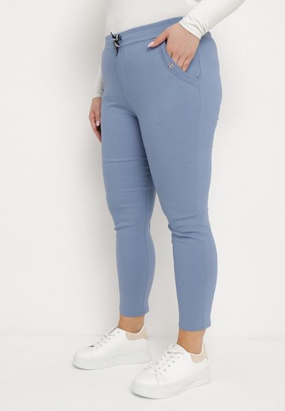 Niebieskie Spodnie z Nogawkami 7/8 i Kieszeniami Gavotta. Niebieskie jeansy Born2be, l, bez wzorów, z jeansu, eleganckie. Za 39.99 zł.