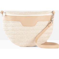 Torebka słomkowa na ramię. Żółte torebki klasyczne bonprix, bez wzorów, ze skóry, eleganckie, na ramię, bez dodatków. Za 79.99 zł.