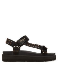 Pepe Jeans Sandały PLS90678 Czarny. Czarne sandały Pepe Jeans, bez wzorów, z jeansu, bez obcasa, na płaskiej podeszwie, bez zapięcia. Za 239.99 zł.