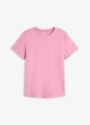 Sportowy T-shirt oversize o fakturze strukturalnej. Czarne t-shirty sportowe bonprix, bez wzorów, bez ramiączek. Za 64.99 zł.