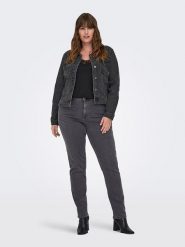 ONLY Dżinsy - Slim fit - w kolorze antracytowym rozmiar: 44/L32. Czarne jeansy ONLY, l, z aplikacjami, ze skóry, klasyczne. Za 132.05 zł.