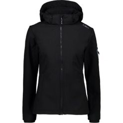 Kurtka softshell damska CMP Wilma Jacket Zip Hood. Czarne kurtki przejściowe sportowe CMP, l, bez wzorów, z softshellu, bez kaptura, trekkingowe. Za 319.99 zł.