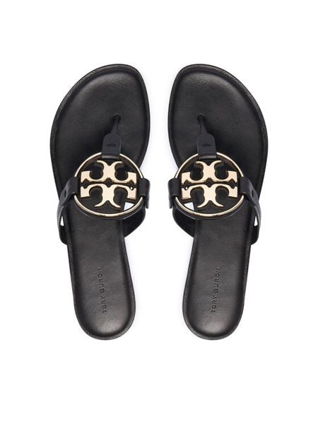 Tory Burch Japonki 167568 Czarny. Czarne japonki Tory Burch, bez wzorów, ze skóry. Za 1,284.00 zł.